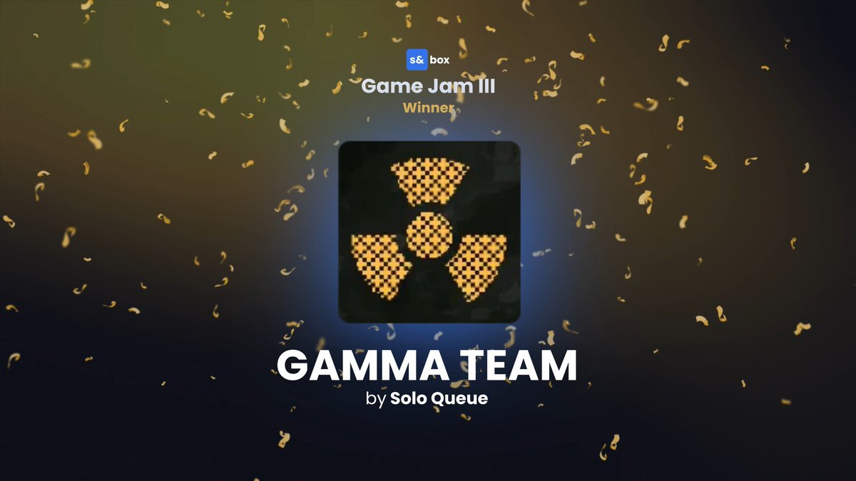 📣 And we have a winner. 🥇 Solo Queue win Game Jam III with their community favourite game, Gamma Team! You can still jump in and play all the entries, though and make up your own mind. 🎮