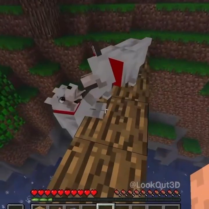 Minecraft fake Jerry dog saves real Jerry and bonding together.