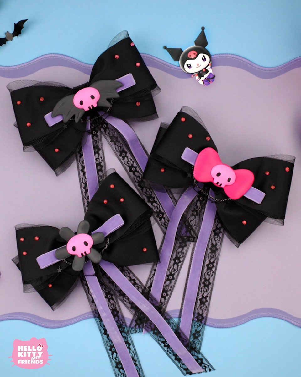 Ribbons, lace, and a little bit of mischief 🎀🖤 Craft your own Kuromi inspired bow by heading over to the Hello Kitty and Friends YouTube channel!