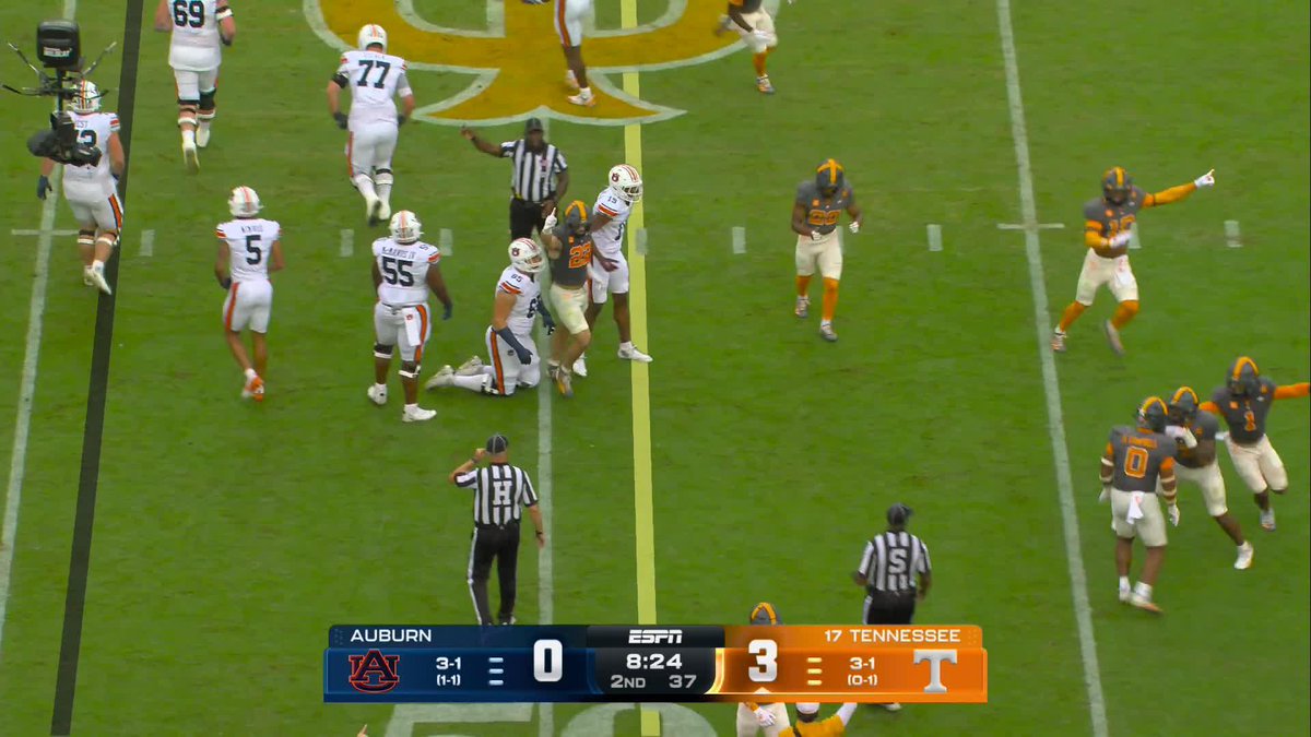 Vols force and recover the fumble‼️ Watch Auburn-Tennessee on ESPN and the ESPN App.