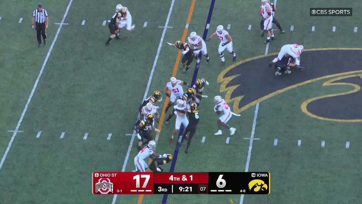 IOWA STANDS TALL ON 4TH DOWN