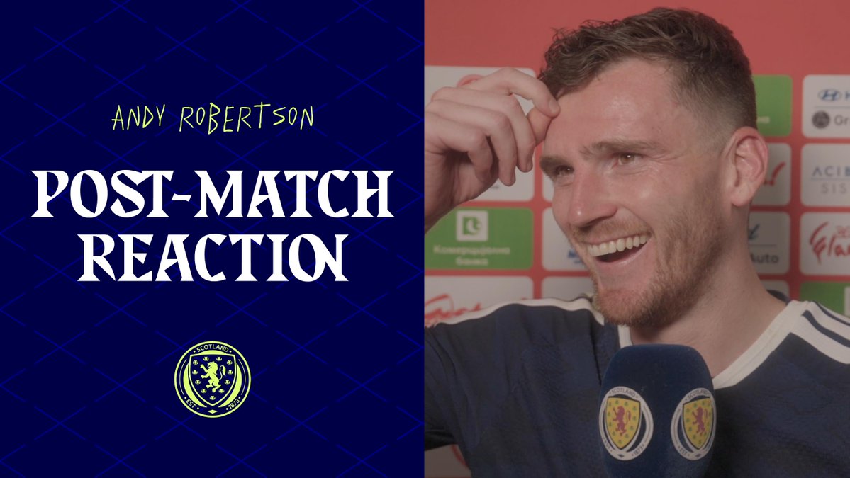 “When the fans started singing my name after we got the penalty I was thinking no chance! We’re only 1-0 up, I’m not doing that – I’ll leave it to McGinn!” Andy Robertson talks us through tonights match and reflects on winning his 100th cap for Scotland. #MKDSCO