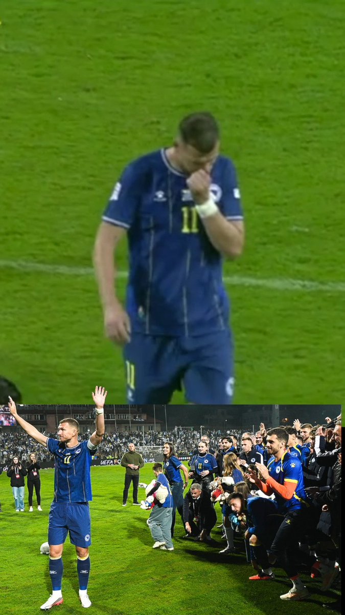 Así se despiden y se van las leyendas de una selección. 👏 🇧🇦 Edin Dzeko cierra un capítulo más en su carrera.