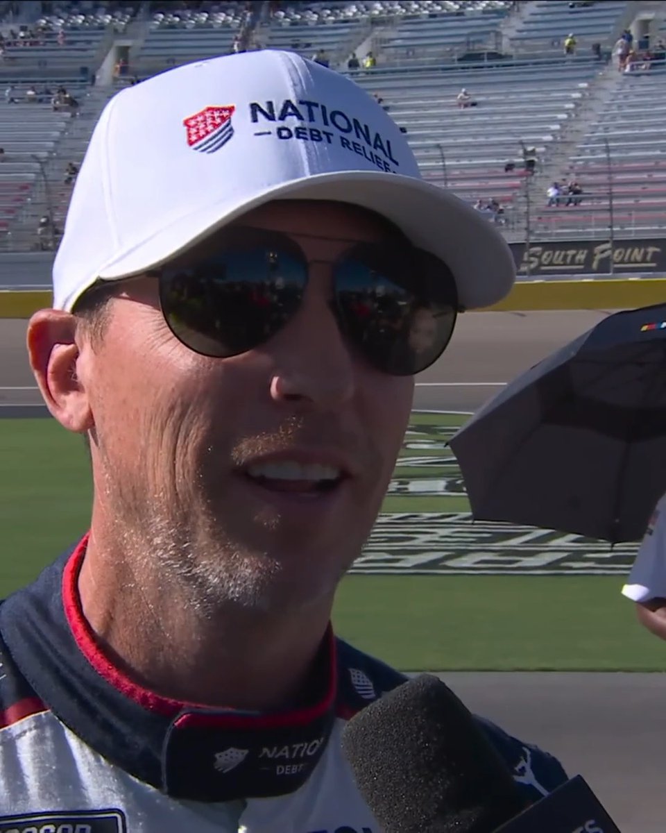 Looking to go three-for-three, Denny Hamlin is chasing another Vegas win.