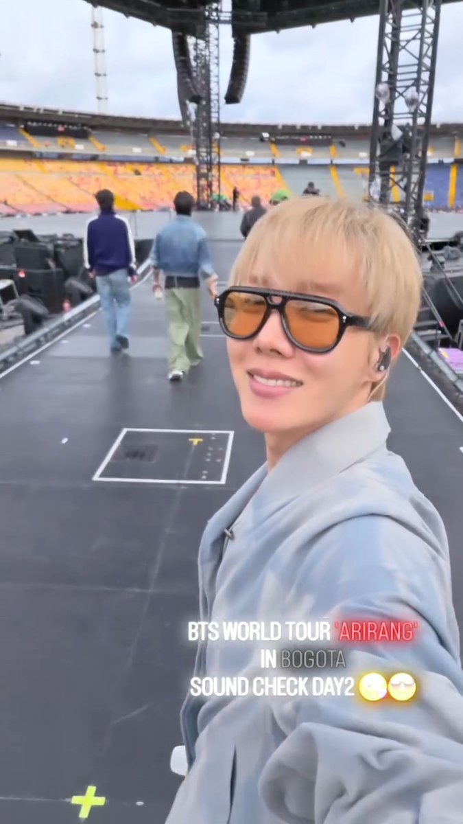 📸 INSTAGRAM J-Hope story: BTS WORLD TOUR 'ARIRANG' IN BOGOTA SOUND CHECK DAY2😘😎
