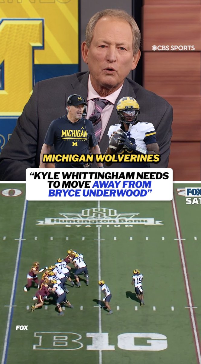 "Kyle Whittingham and the Michigan Wolverines need to move away from Bryce Underwood... Just let him learn a little bit from the sideline." -- Rick Neuheisel after Michigan's loss to Minnesota