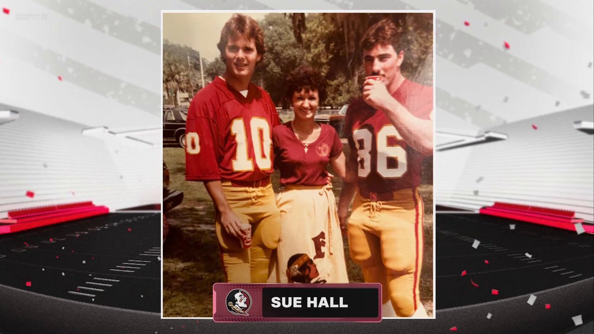 Sue Hall has been going to FSU Football games for 72 years. This is what college football is all about ❤️
