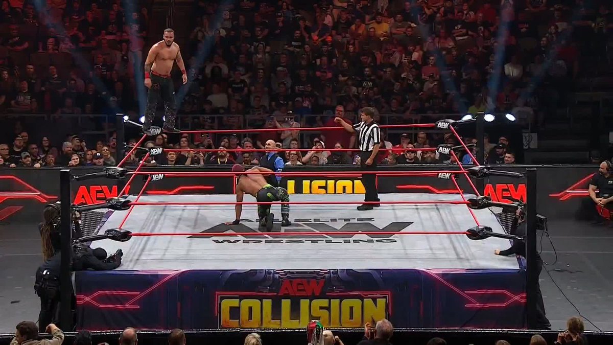 What a match! Myron Reed scores the victory! Watch #AEWCollision LIVE COAST-TO-COAST on TNT & HBO Max