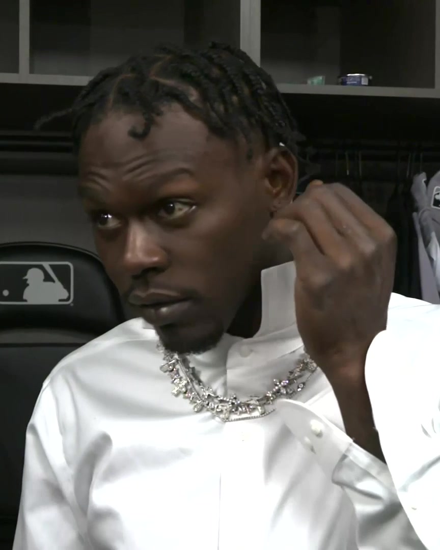 "He's just trying to make something happens, it's the playoffs. If you were watching him run the bases, out of the box, he was hustling like hell...if they threw that ball away, you never know what happens. Just keep going" Jazz Chisholm Jr. on Austin Well's baserunning mistake: