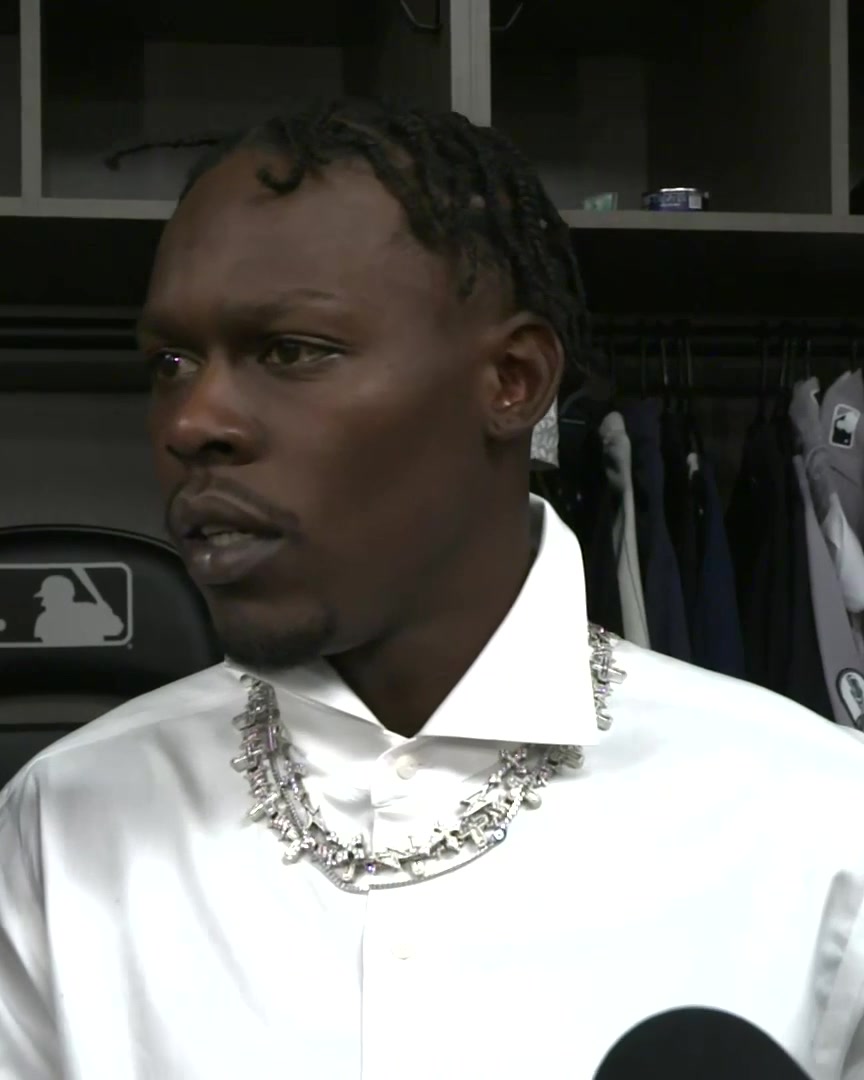 What is Jazz Chisholm Jr.'s confidence level in the Yankees being down 1-0 in the ALDS? "Have you ever seen my confidence falter? Alright, that's your answer."