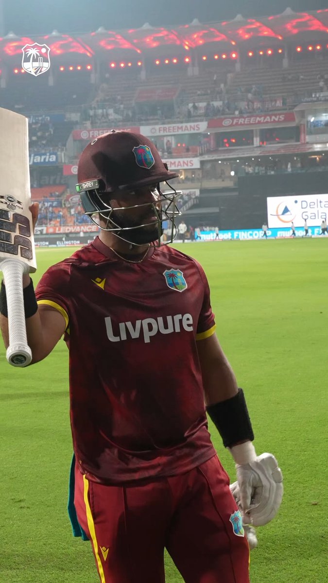 Honours Board. ✨🏏 The work of a master to guide us to our highest successful chase. 🙌🏿 #INDvWI | #MenInMaroon