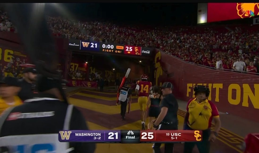 I’m hoping Jayden Maiava is okay, after kneeling to kill the clock to end the game he ran straight into the tunnel.