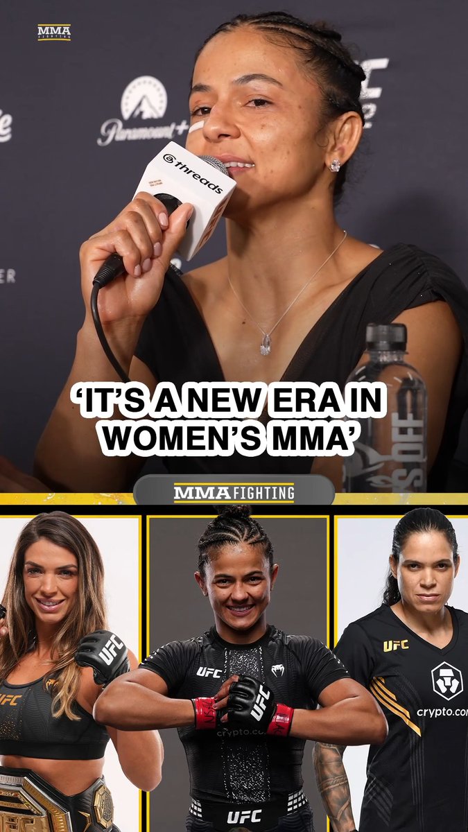 Natalia Silva knows we're on the verge of Brazilian MMA history after #UFC332: "I'm a champion, Mackenzie [Dern] is a champion, and I believe wholeheartedly [Amanda Nunes] will be champion. … It's a new era in women's MMA."