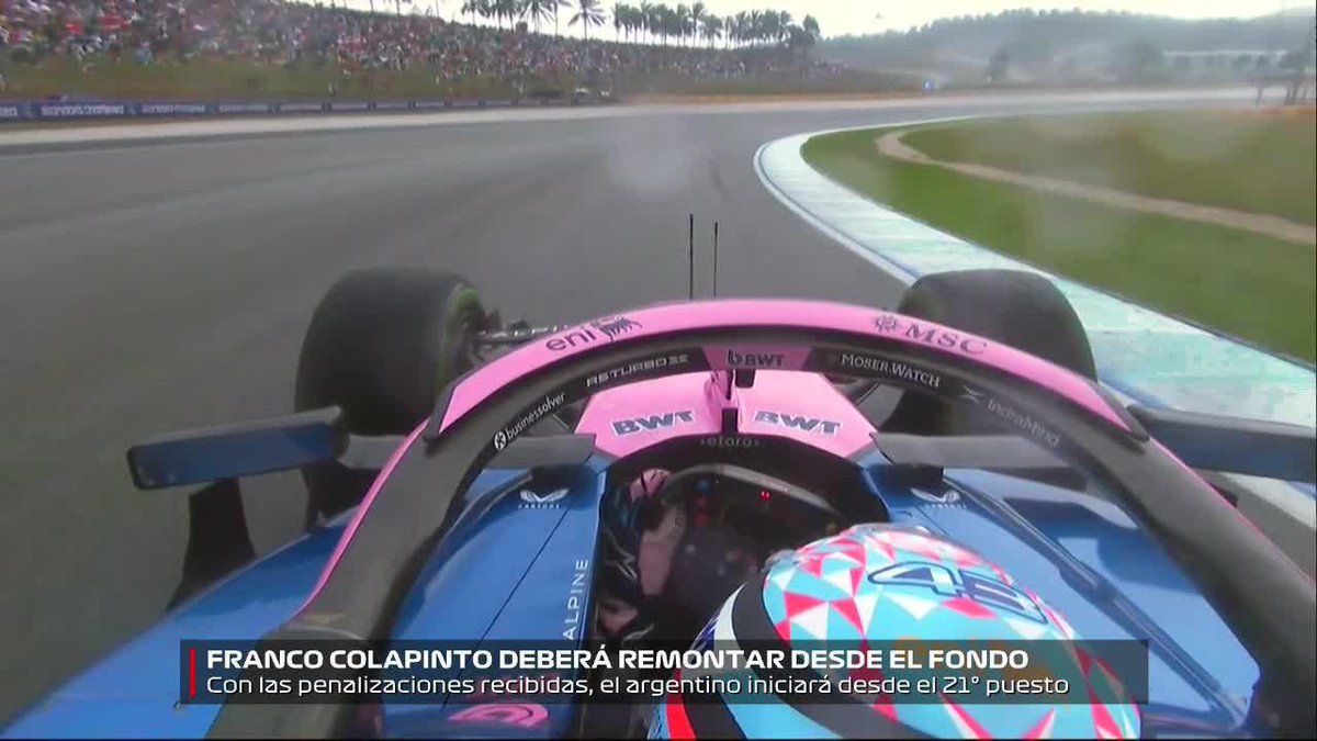 Promete ser una carrera épica en Malasia... ¡¡LLUEVE a minutos del comienzo de la carrera y Colapinto prueba los neumáticos de su Alpine! 📺 #BahrainGP | Toda la temporada de #F1 por ESPN en el Plan Premium de #DisneyPlus