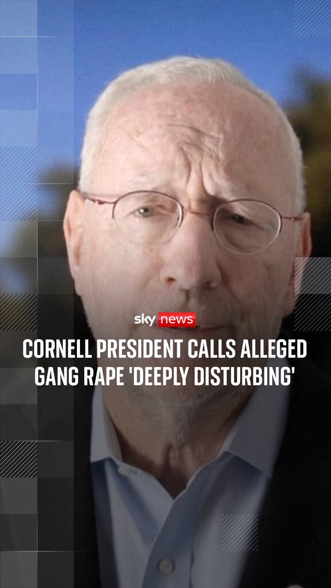 Cornell president calls alleged gang rape 'deeply disturbing' In an eight-minute video message to the Cornell community, Michael Kotlikoff described the past week as one of the most difficult in the university's history.