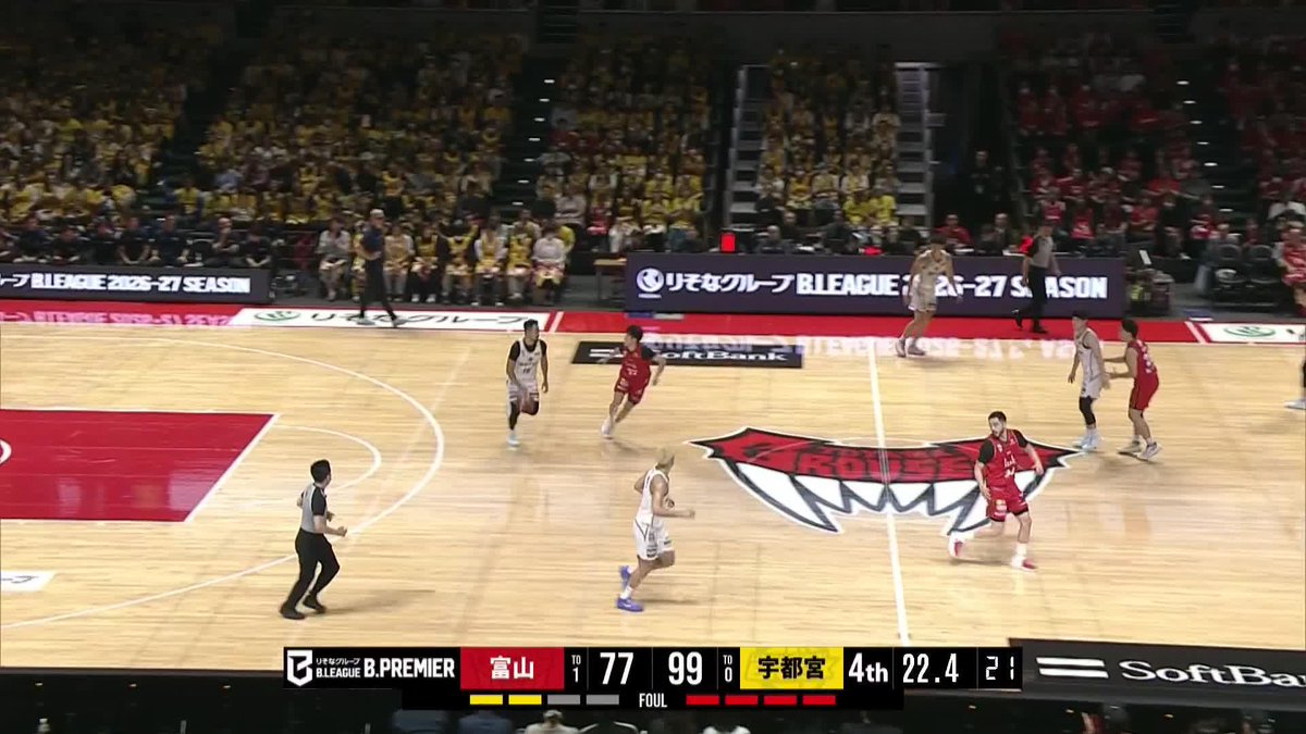 10/4(日) 富山戦 試合終了 ブレックス 99 - 77 富山 #6 比江島がジャンパー、3Pシュートを決めると、#23 フレイジャー IIIが2本の3Pシュートを決める。 #10 竹内、#23 フレイジャー IIIが得点し、99-77で勝利! 本日も勝利の後押しをありがとうございました! #INNOVATE #BREX