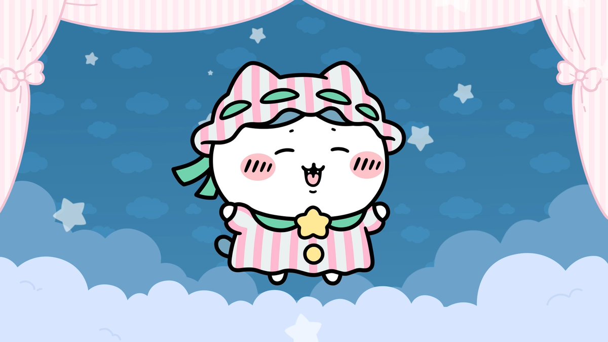 ╭━━━━━━━━━━╮ ⭐️ピーターパン衣装⭐️ ハチワレ ╰━━━━━━━━━━╯ ハチワレのピーターパン衣装をご紹介✨ ナイトキャップもパジャマと同じストライプ柄🛏️ #ちいぽけ #ちいかわぽけっと #ちいぽけ1ꓸ5周年
