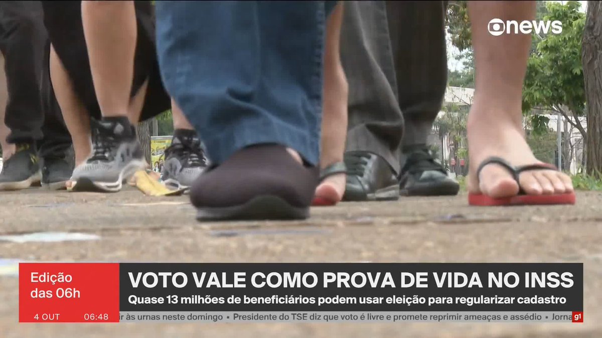 Este ano, a votação valerá como prova de vida para beneficiários do INSS. Quase 13 milhões de pessoas podem usar a eleição para regularizar o cadastro. ➡️ Assista ao #JornalGloboNews na TV e no globoplay #GloboNews #globonewseleições #eleições2026