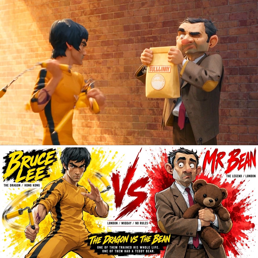 Bruce Lee never fought someone who didn’t know they were fighting🥋🧸 Seedance 2.5 + GPT Image 2.5 Prompt👇🏻
