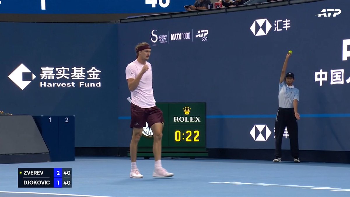 Finds the side door 🚪 Alexander Zverev | China Open | #ChinaOpen