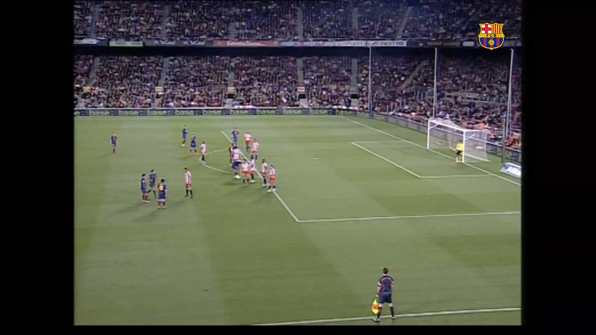 🐐 OTD in 2008, Messi scored his first-ever free-kick goal