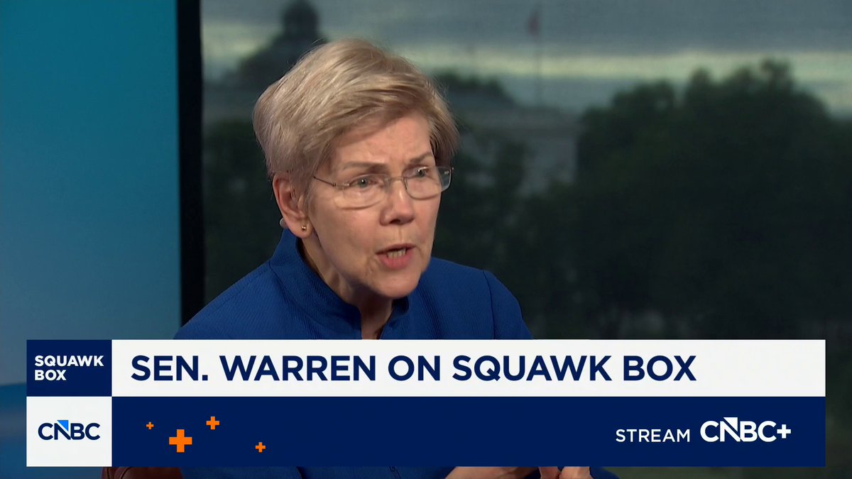 NEW: 🇺🇸 Sen. Elizabeth Warren wants a "national moratorium" on data centers until communities can assess their full costs. Citing, grid stress, jobs, water systems, "not pushed off on the folks who live there." 💬