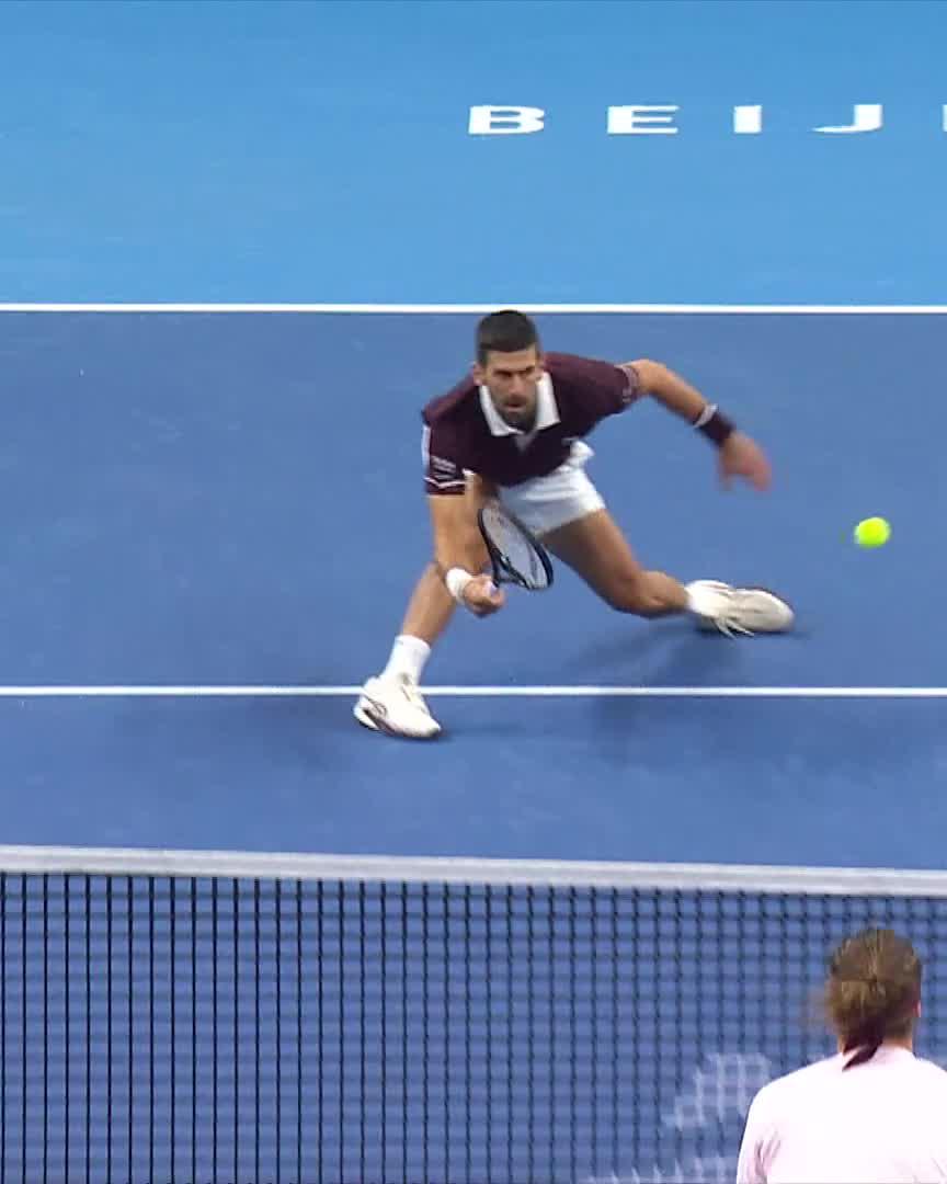 WHAT a way to save break point 💥 Novak Djokovic #ChinaOpen
