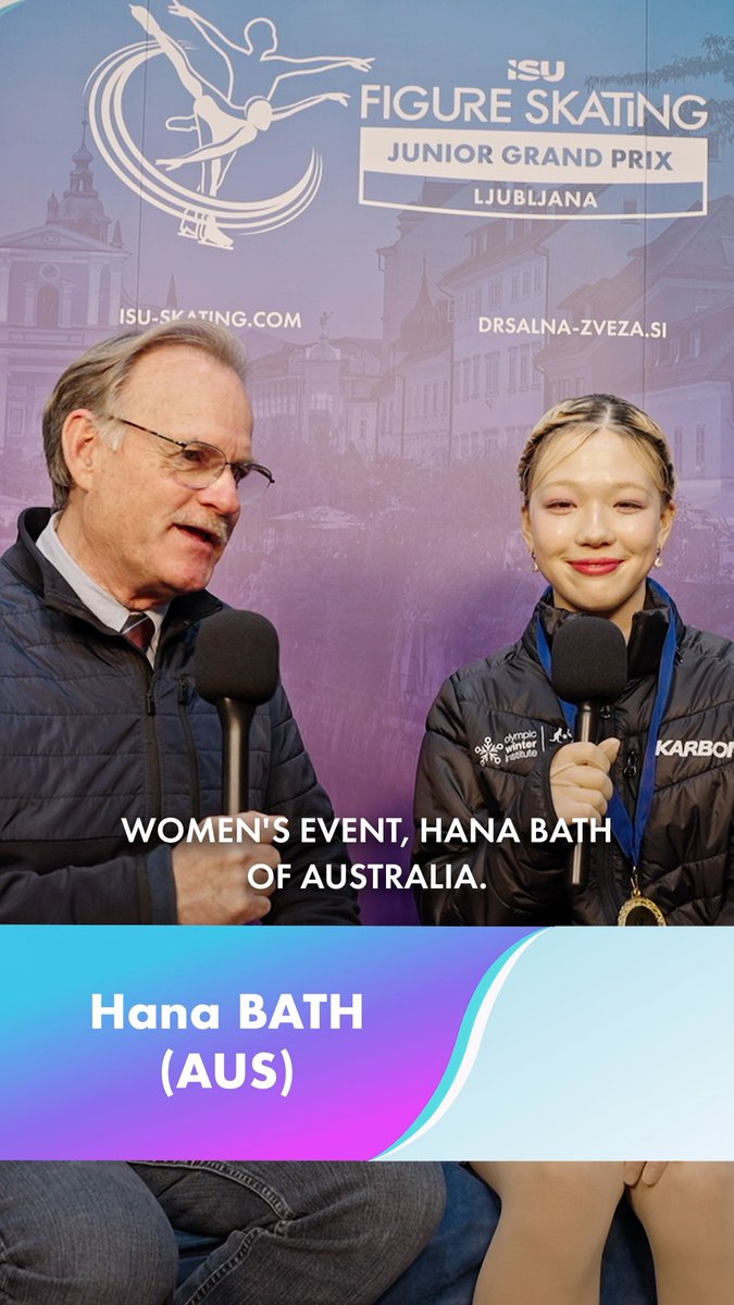 Golden again, and Chongqing bound ✨✈️ Hana Bath reflects on her second gold of the season, making the Final, and the goals she's chasing this year 🥇🥇 Hear her thoughts 🎙️👇 #FigureSkating
