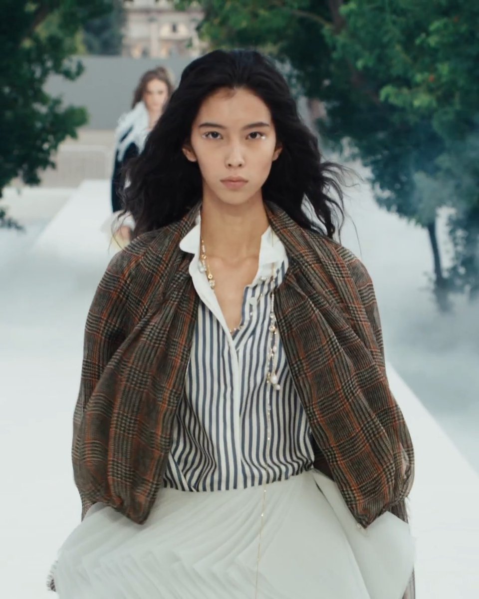 The Cyclone dress is reimagined as lightness in motion for the Dior Summer 2027 Women’s show. #DiorSummer27