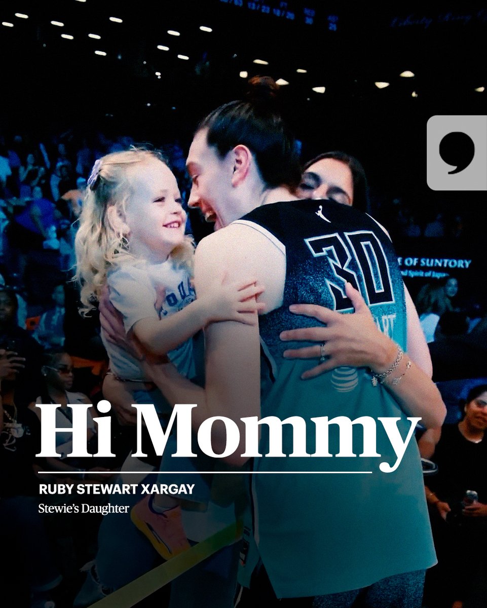 Before the women’s USA Basketball team won their eighth consecutive gold medal at the Olympics, Stewie’s daughter, Ruby, made her mom’s heart melt. ❤️ New York Liberty | WNBA | UConn Women’s Basketball