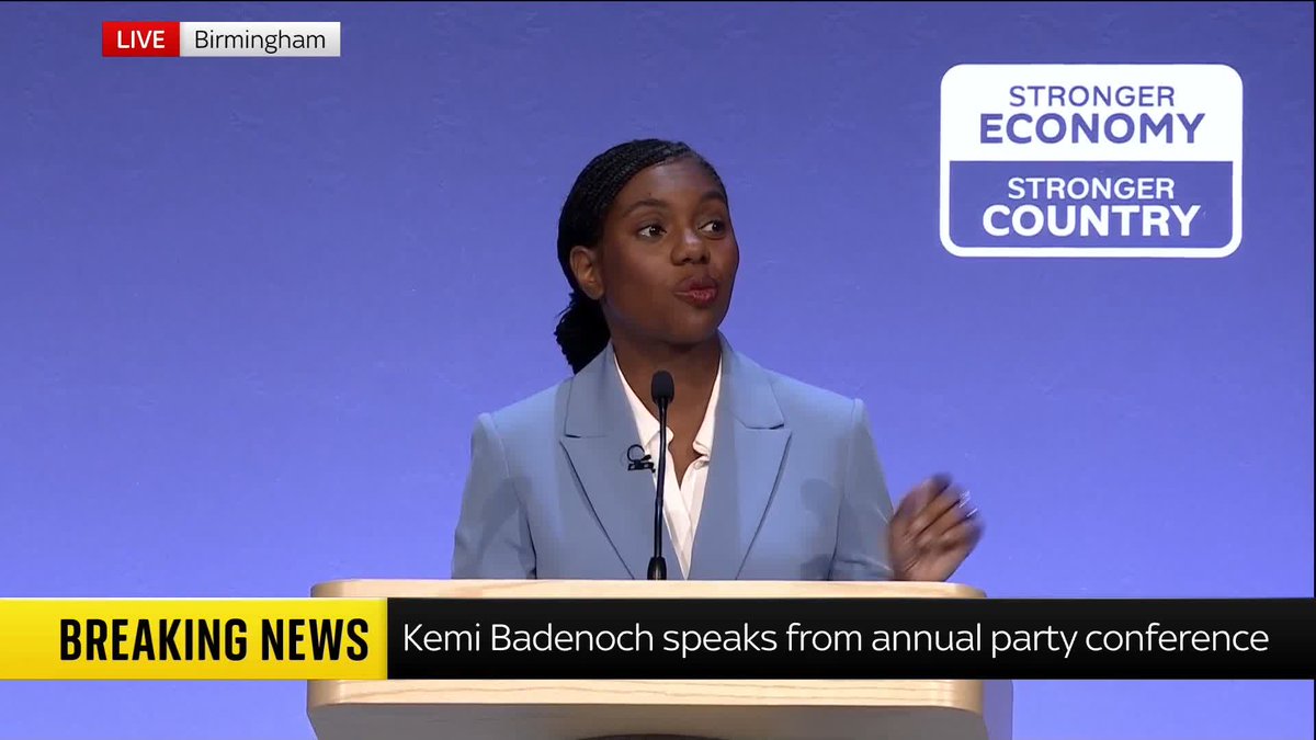 "We are for the future." Conservative leader Kemi Badenoch has vowed to 'renew' the party fundamentally as it gears up for the next general election. 📺 Sky 501, Virgin 602, Freeview 233 and YouTube
