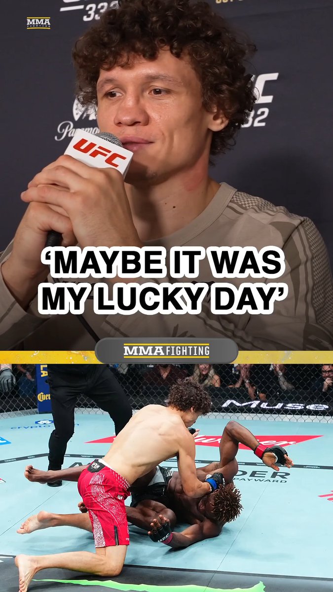 Roman Kopylov gives his immediate reaction to his first-round KO over Ateba Gautier at #UFC332: "Maybe it was my lucky day today. But if it was, it has to be something we also worked on."