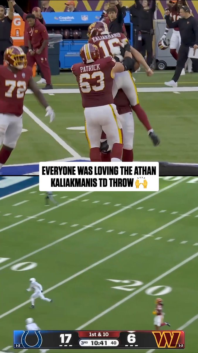 what a moment for the rookie 🫶 Athan Kaliakmanis Colts at Commanders on NFL Network Stream on NFL+