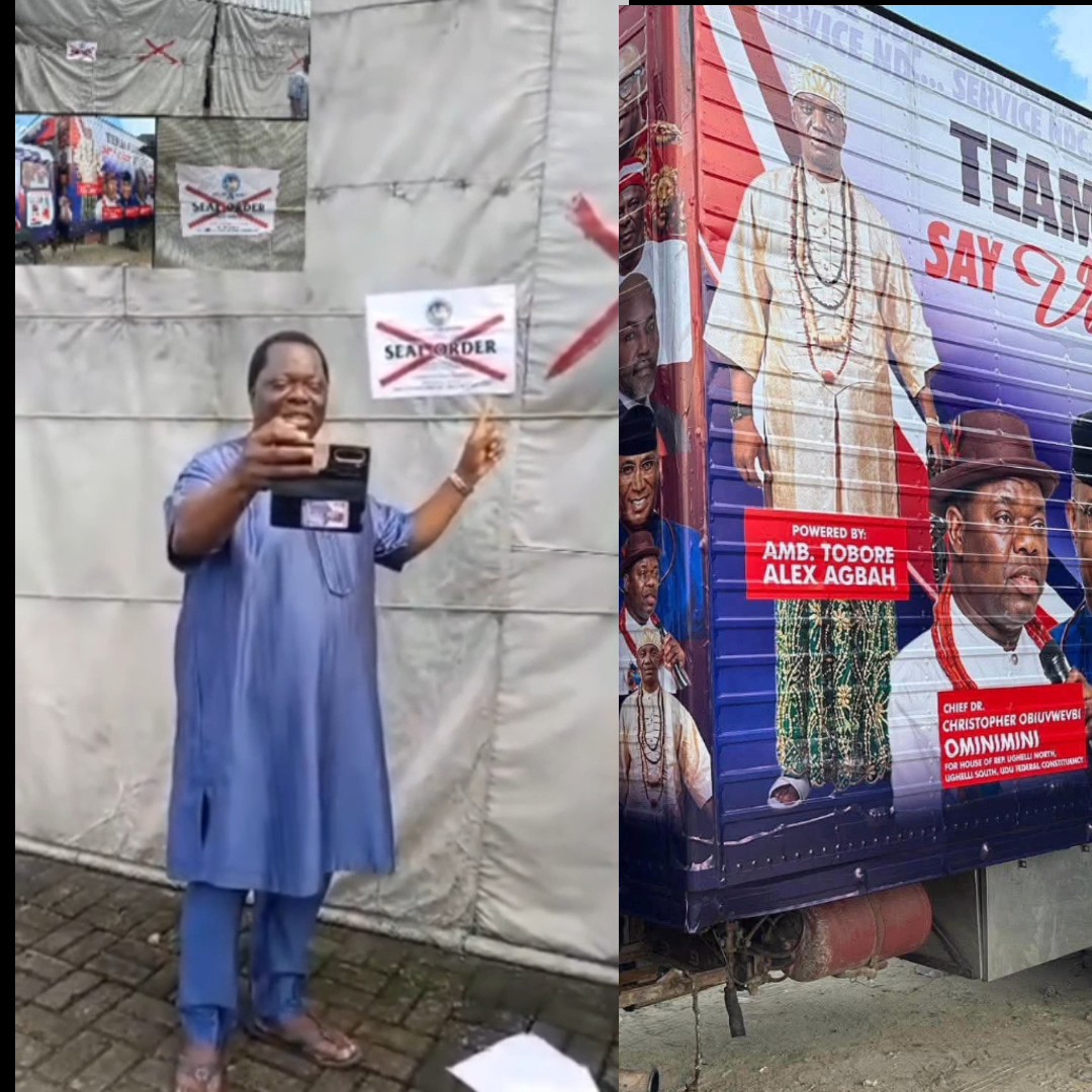 The office belonging to AMB Tobore Alex Agbah, who organised the NDC march yesterday in Ughelli, Delta State, was reportedly sealed today.