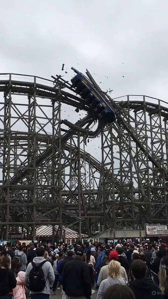 Top thrill 2 rollercoaster accident live recorded on camera in Ohio, USA