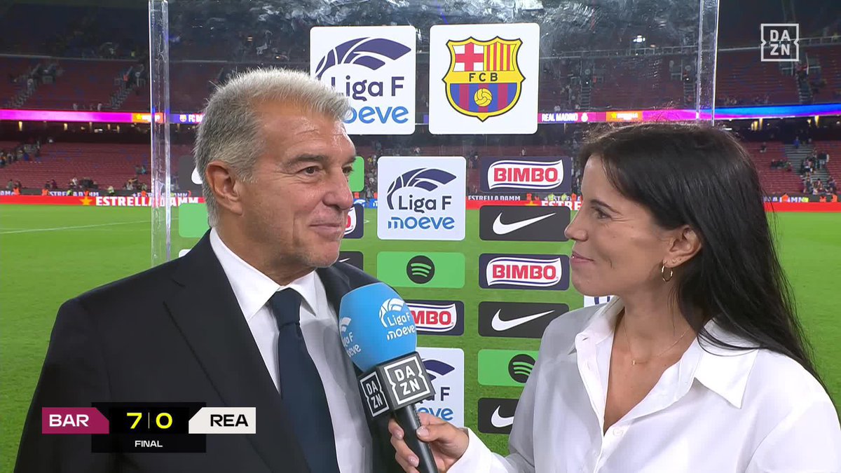 🗣️ Joan Laporta: "Ha sido un gran partido, un espectáculo" #LigaFenDAZN ⚽