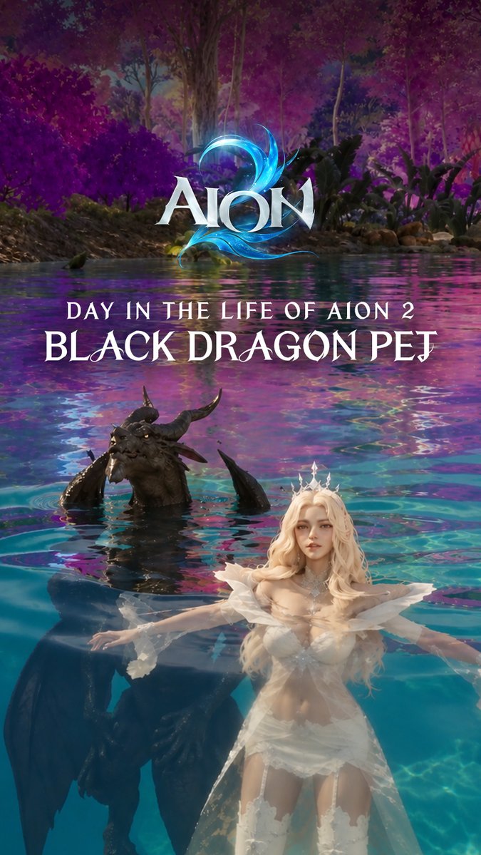 The Ultimate Founder's Pack has its perks, like taking on Atreia with the Black Dragon pet by your side. 🪽Grab your Founder's Pack here: #AION2 #AION2Global #MMORPG