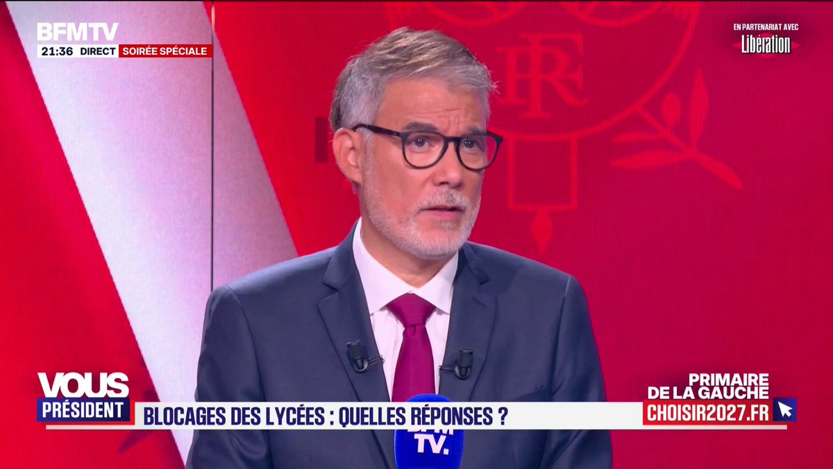 Mobilisation lycéenne: "Moi président, je reçois les lycéens à l'Élysée", affirme Olivier Faure #VousPrésident