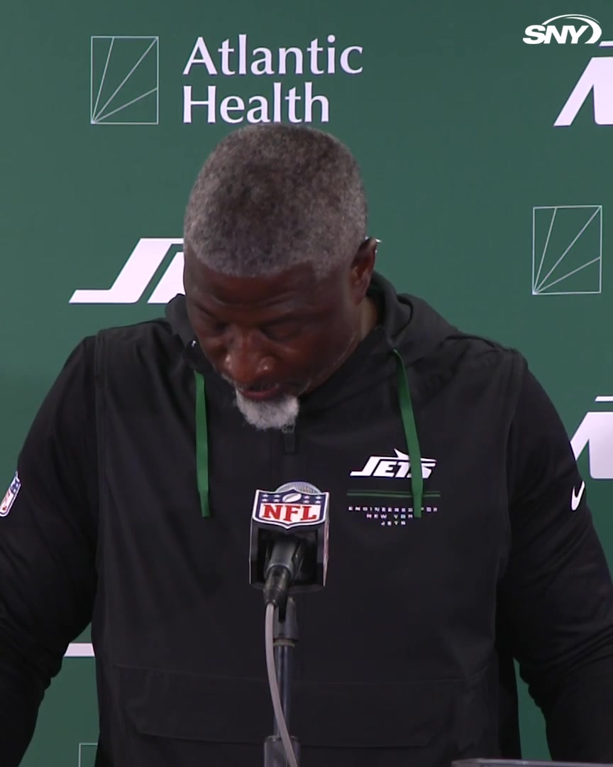 "Very, very disappointed on a number of different levels" Aaron Glenn on the Jets' 23-12 loss to the Bears: