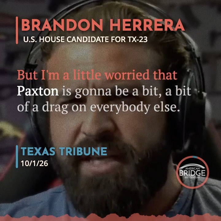 It’s going to be a bad year for Texas Republicans. Don’t take it from us. Listen to Brandon Herrera! #TX23