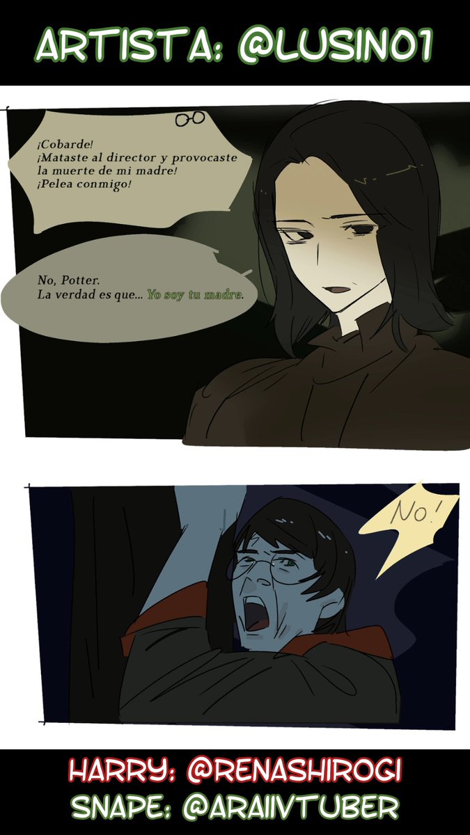 No, Potter. Yo soy tu Madre - Fandub Artista: spaaaaaaaa James/Harry: โจ Ren Ashirogi | ๐๐๐ฆ๐จ๐ง ๐๐ข๐ง๐ ๐ฆ๐ท โจ Severus Snape: ๐PROYECTO AR-AI.I ๐พ โฆ VTale ๐โ๏ธโฆ #slytherin #harrypotter #dracomalfoy #severusnape #dracoxharry #fandub