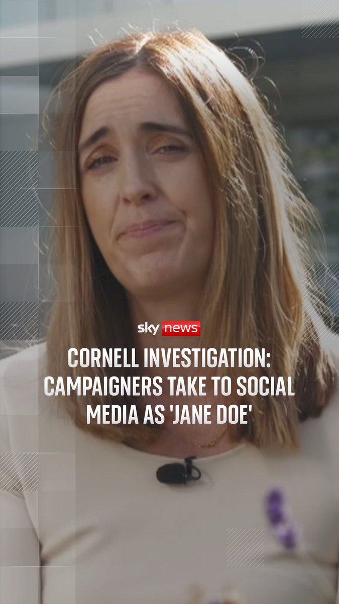 People on social media are trying to prevent the identity of 'Jane Doe' from being discovered in the Cornell University rape case. This comes as Cornell's president releases a video statement. Sky's Katie Spencer reports