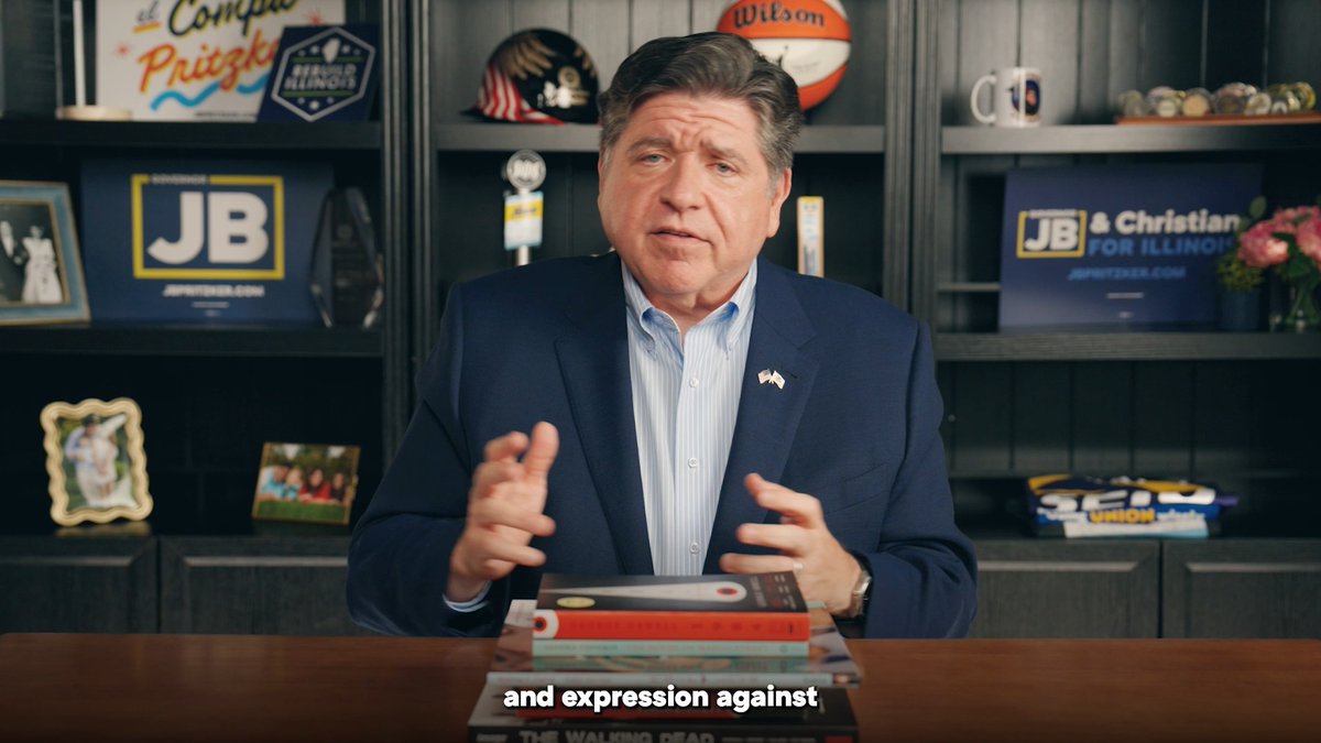Illinois was the first state to ban book bans. Democracies don't ban books. Regimes do.