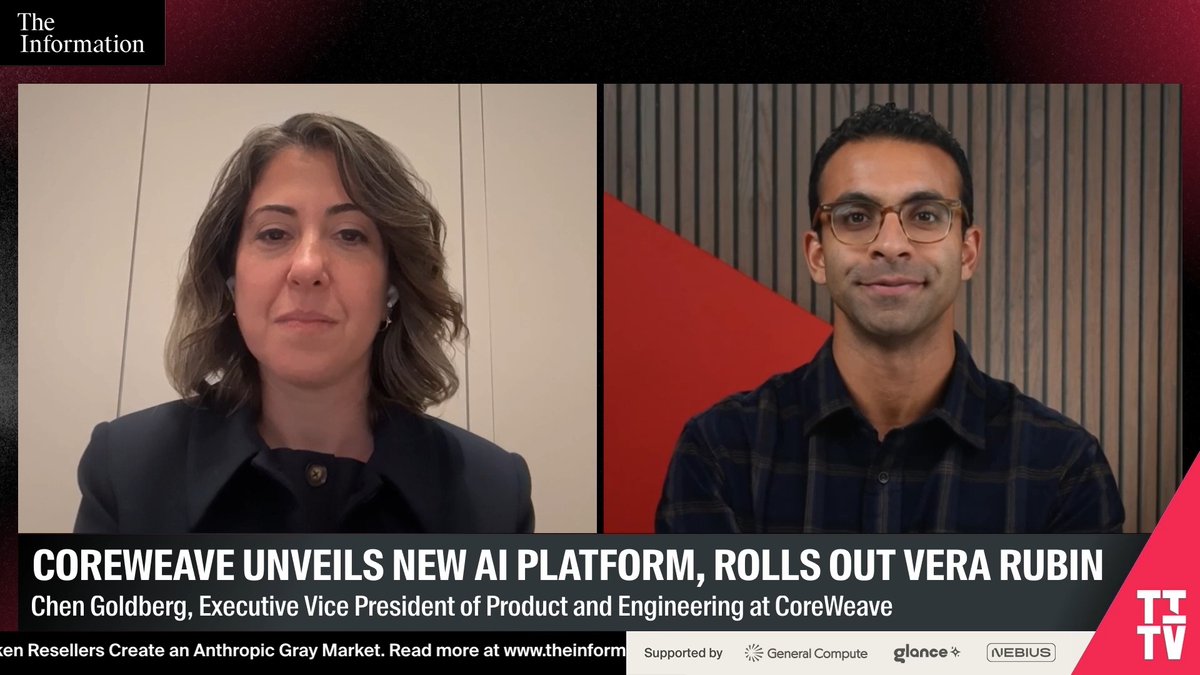 How is Vera Rubin performing for CoreWeave customers? .CoreWeave EVP Chen Goldberg points to Cognition’s experience: “They've seen an improvement compared to the Blackwell architecture.”