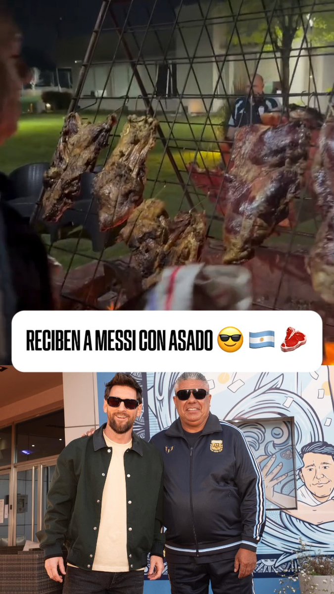 ¡A DESPEDIR AL GOAT COMO SE MERECE! 🇦🇷 🥩 Tremendo asado que le preparan a Messi antes de su retiro con la selección de Argentina 🔝 Vía: IG/chiquitapia