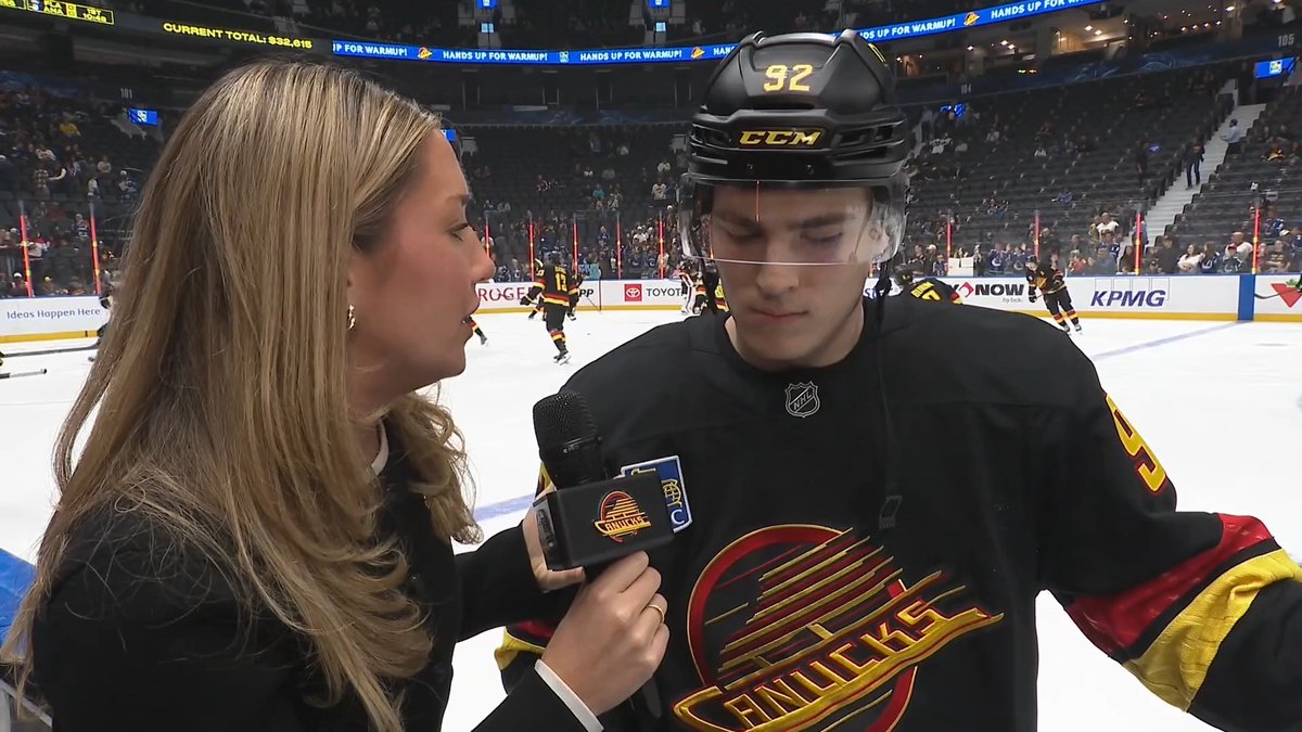 “We have to start the game today exactly how we played in the third period yesterday.” Rinkside Reporter Olivia McDonald with Liam Öhgren ahead of tonight's game versus Las Vegas.