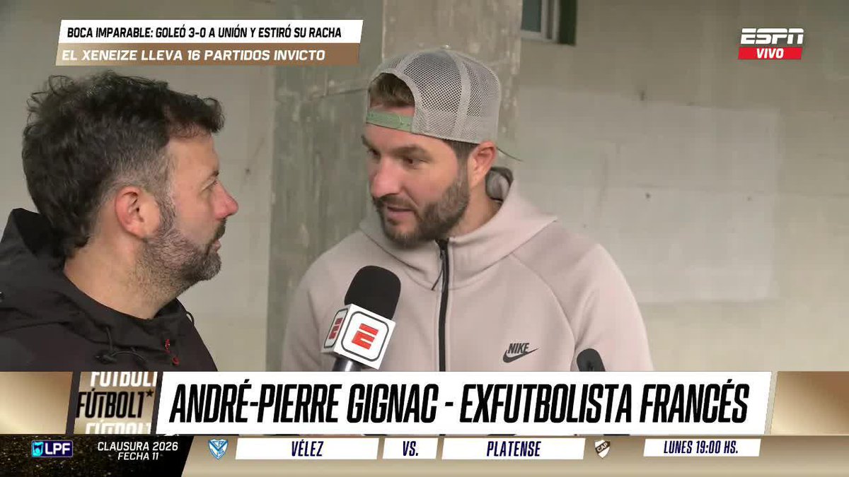 🇫🇷 "NO QUIERO IMAGINAR LO QUE ES SER JUGADOR Y METER UN GOL EN ESTE ESTADIO" André-Pierre Gignac se rindió a los pies de La Bombonera en el triunfo de Boca vs. Unión. 📺 Mirá #ESPNFútbol1 por ESPN en el Plan Premium de Disney+ Latinoamérica