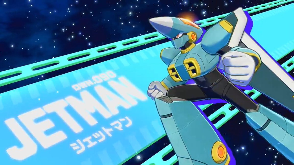 ✈【アクロバット飛行隊を率いる隊長:ジェットマン】✈ 『ロックマン: デュアル オーバーライド』 2体目のボスキャラクター。 自らの飛行部隊を引き連れてロックマンたちの前に立ちはだかります。 華麗な飛行アクションにご注目ください! #ロックマン #ロックマンDO