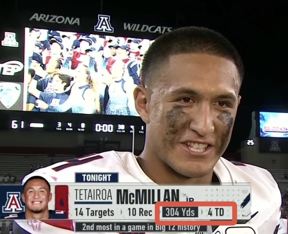 When Tet McMillan ERUPTED for 300 REC YDS AND 4 TDs in college 😱 T-Mac is UNFAIR 🔥