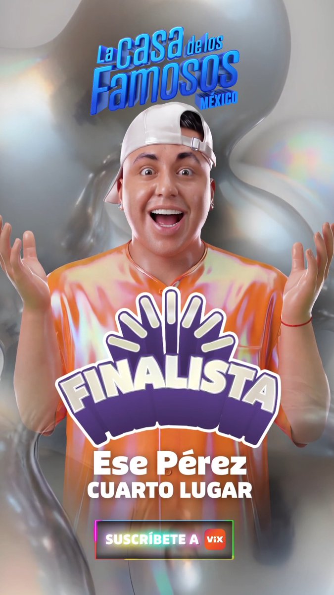 #EsePérez es el CUARTO LUGAR de la CUARTA TEMPORADA de #LaCasaDeLosFamososMx 🔥🔥👏 Sigue la GRAN FINAL EN VIVO solo por #ViX y #LasEstrellas 📲
